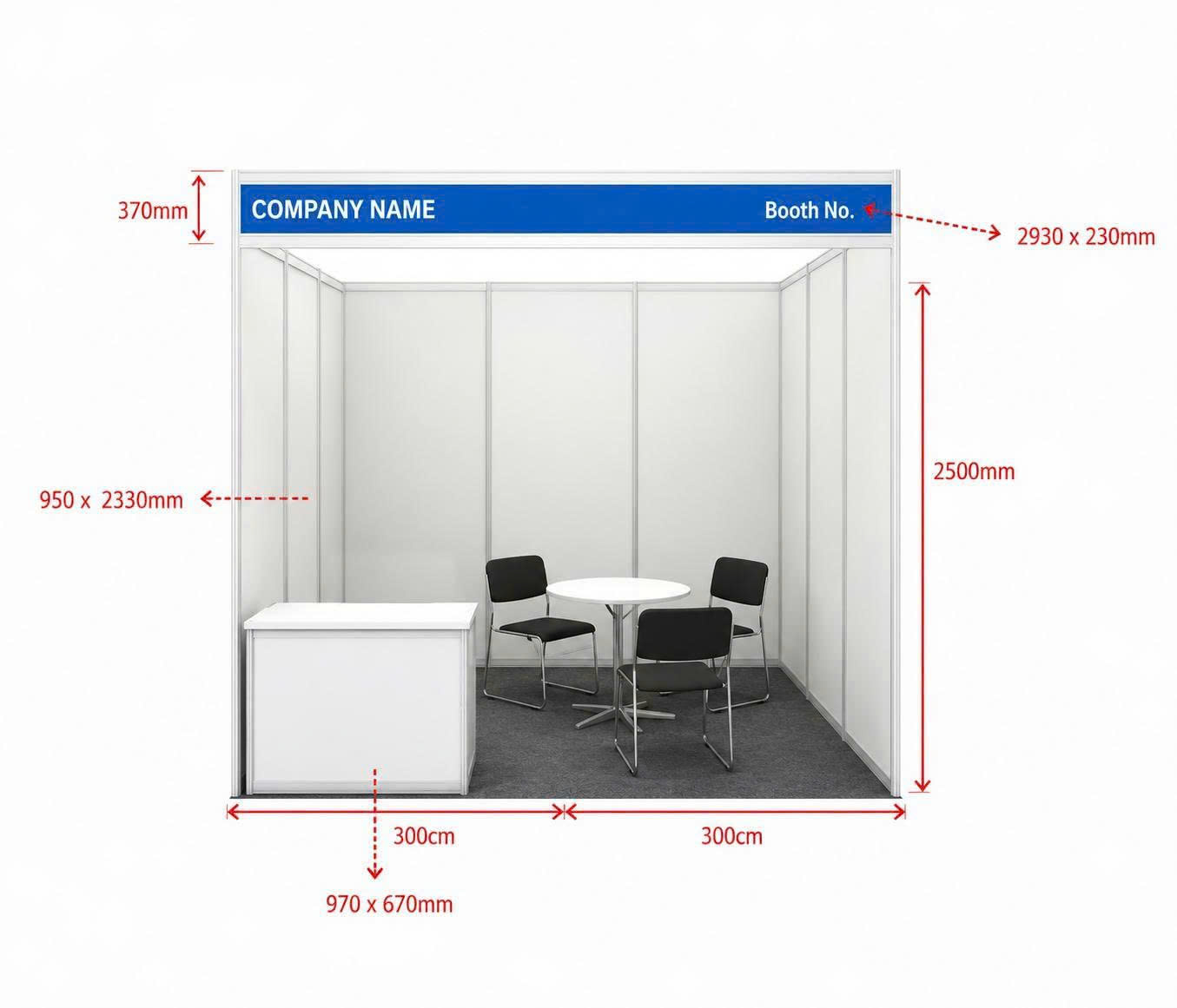 Standard shell scheme booth